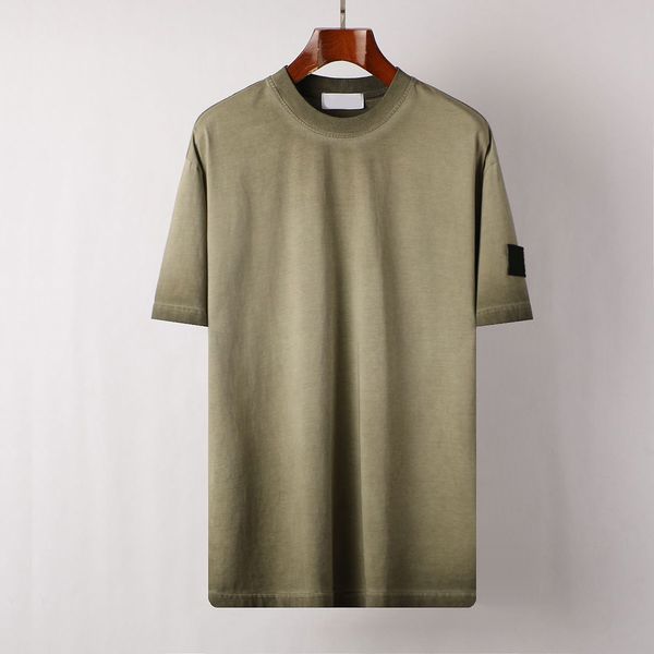 

brand designer mens t shirts men high end stone summer four-color letter embroidery tshirt islands fashion clothes clothing short sleeved s, White;black