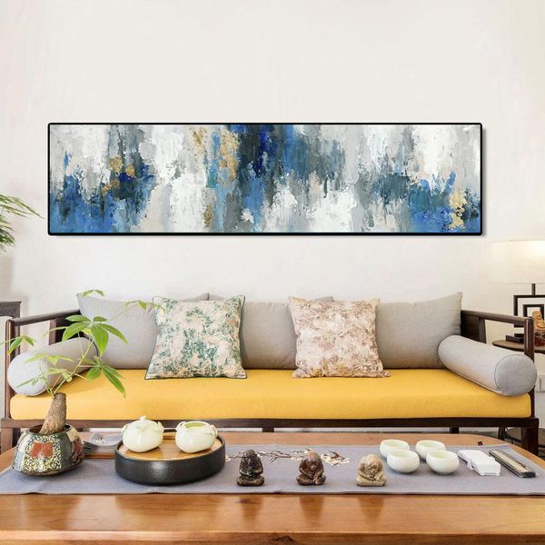 

modern abstract oil paintings print on canvas nordic blue wall art pictures canvas posters for living room home wall decoration