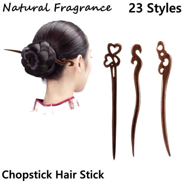 

hairpins 1pc chinese retro sandalwood black wood hand-carved tapered hair stick chopstick hairpin women styling hair accessories tools w0417, Golden;silver