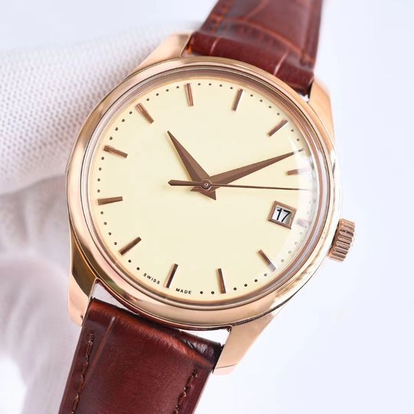 

men's watch original movement pot lid slightly convex sapphire mirror can be switched and switched to the low -key and luxuriousleisure, Slivery;golden