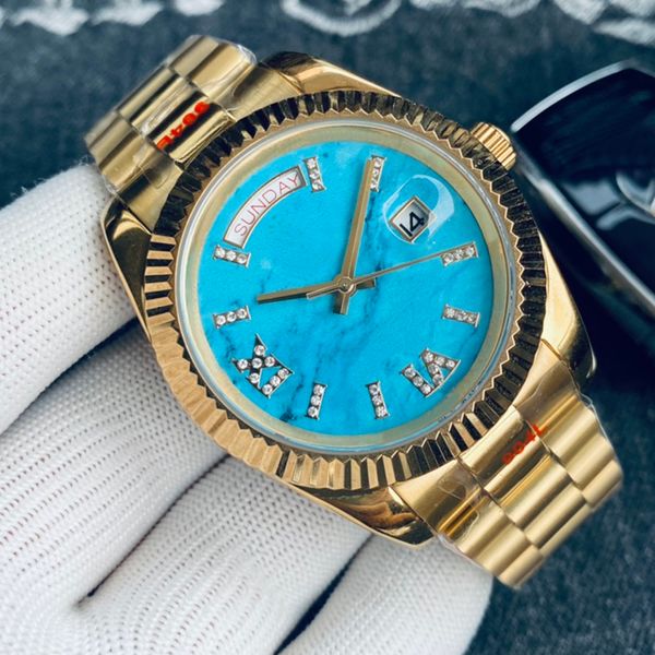 

watch automatic mechanical 41mm wristwatch stainless steel designer wristband montre de luxe casual bracelet business wristwatches, Slivery;brown