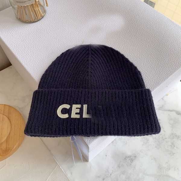 

skull caps for women casual windproof wool warm fashion knitted hat designer letter ce solid christmas hats 33y5o, Blue;gray