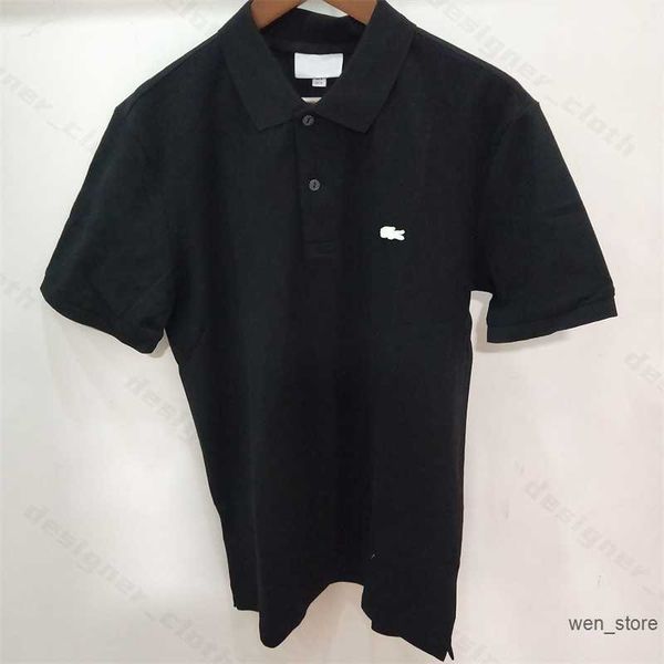 

lacosste mens designer polos t shirts mans french polo homme summer embroidery tshirts high street trend tees kjf4, White;black