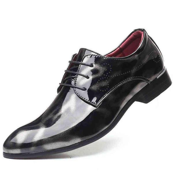 

hbp nxy creative mens dress shoes pointed british formal single shoes pu, Black