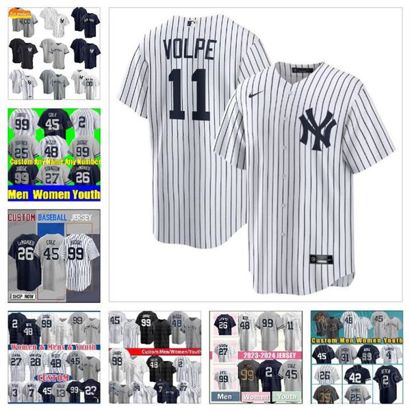 

2023 custom s-4xl baseball new yorks anthony volpe yankees jerseys aaron judge jersey derek jeter nynnnn rizzo gerrit cole gleyber torres gi