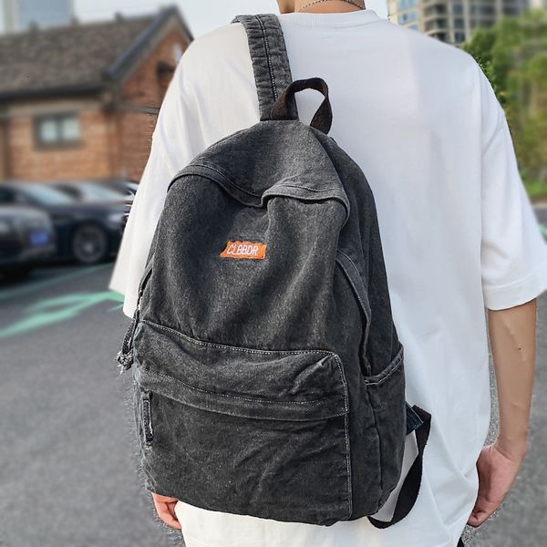 

school bags female canvas travel denim book ladies kawaii backpack women leisure girl vintage lapcollege fashion 230417