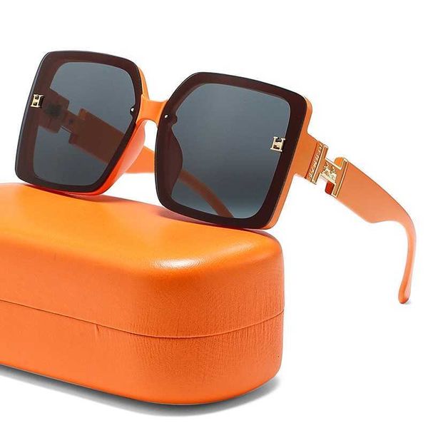 

2023 luxury brand designer h polarized sunglasses men personality inspired square sun shades glasses women uv 400, White;black