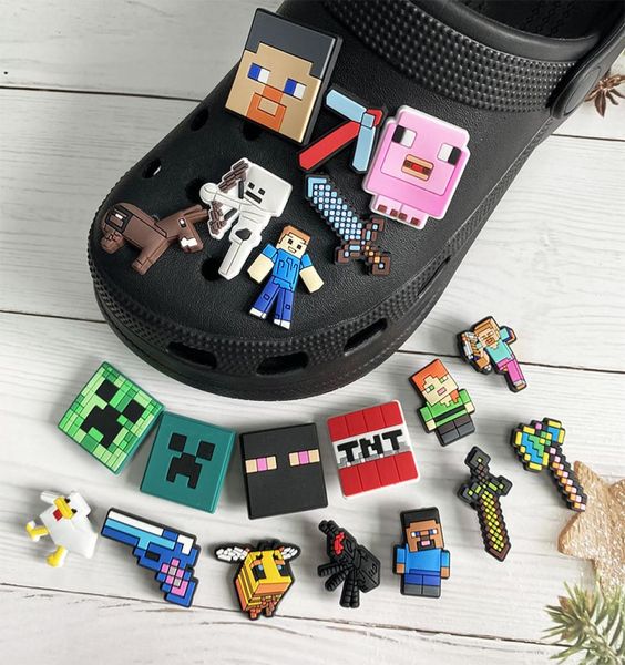 

anime charms whole childhood memories popular games boy toys funny gift cartoon croc charms shoe accessories pvc decoration bu8961580, Blue