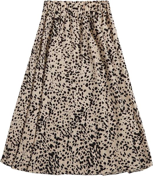 

floerns women's plus size ditsy floral flared midi skirt polka dots pleated skirts, Black