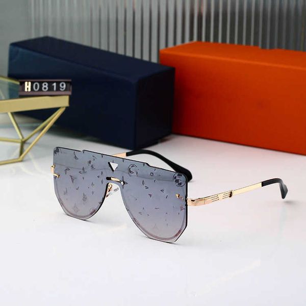 

Fashion designer LOU VUT luxury Cool sunglasses 2023 New Women's Sunglasses Onepiece Box Glasses Net Red UV Protection