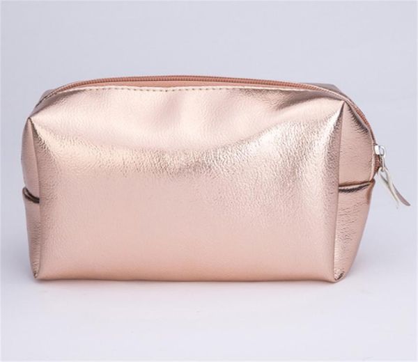 

women cosmetic bag pink gold makeup bag zipper make up handbag organizer storage case pouches toiletry wash beauty box4734650