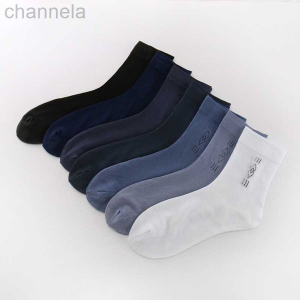 

men's socks 5pairs men business casual male short summer autumn silk thin transparent durable breathable sock meias, Black