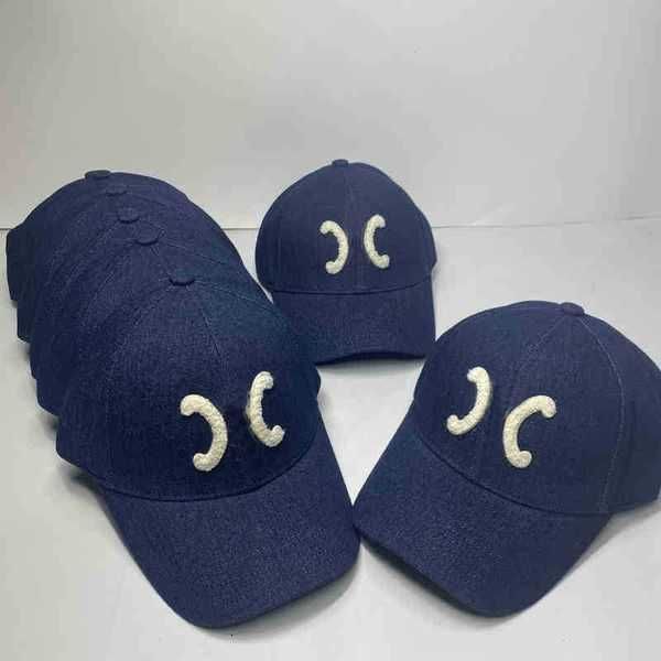

baseball hat autumn and winter new fashion cowboy men's and women's same letter paste cloth embroidered arc de triomphe c lin luxu, Blue;gray