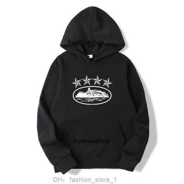 

men's hoodies sweatshirts plus size corteiz designer alcatraz hoodie star print fashion hip-hop cotton clothes women's largejzfk, Black