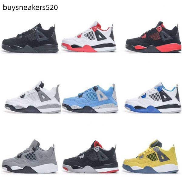 

kids infants toddler shoes 4 basketball 4s designer sneakers boys military black cat trainers baby kid shoe fire red thunder girls children