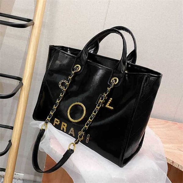 

80% off handbags luxury classics women's beach designers metal pearl letter badge tote bag small leather large female chain wallet back