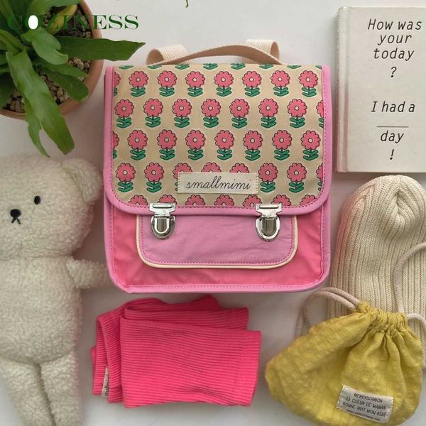 

backpacks kindergarten baby cartoon canvas backpack light large space go out baby supplies storage bag outdoor outing portable backpack w041