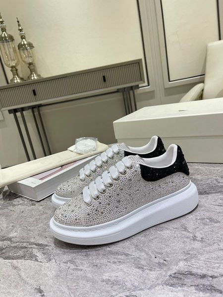 

2023new designer men sneaker shoes brushed leather white quality runner sports lug sole casual walking 0414, Black