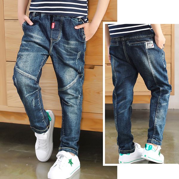 

jeans ienens jeans for boys clothes kids cowboy sports pants children denim trousers clothing boy bottoms size 4 5 6 7 8 9 10 11 12 230418, Blue