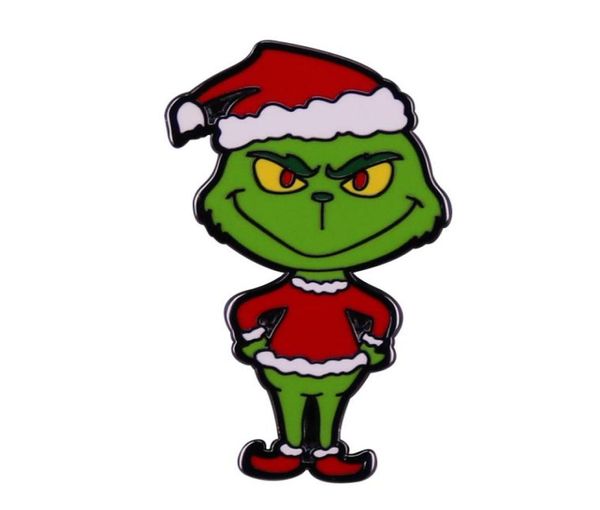 

christmas green monster cute lapel pins for backpacks enamel pin women039s brooch briefcase badges decorative accessories2014567, Blue