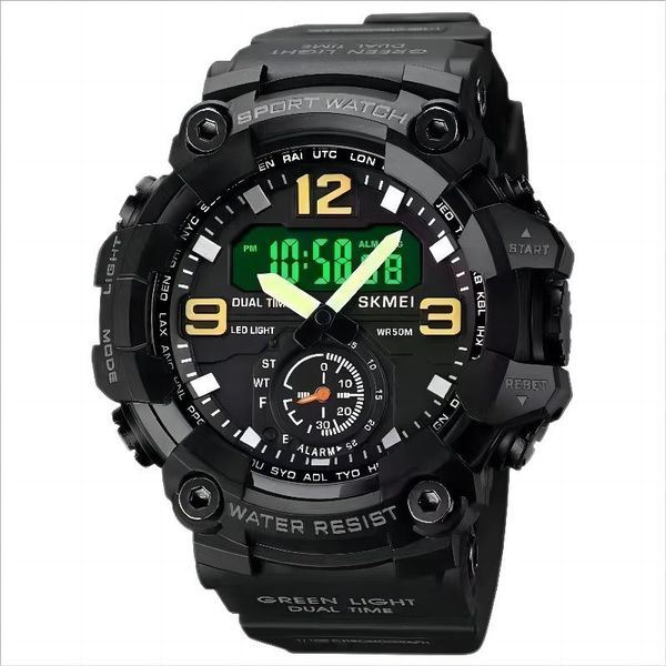 

watch male junior high school students elementary school adults children special forces waterproof luminous large dial sports electronic wat, Silver