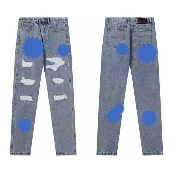 

2023 designer jeans for womens mens make old washed pants straight trousers heart letter prints woman man casual long style bottoms 56x0, Black