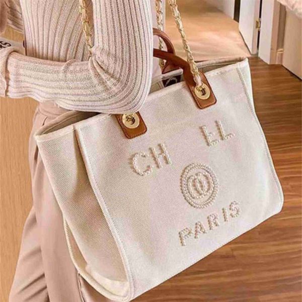 

70% off fashion luxury women's classic canvas beach bag large capacity small chain packs big handbags scky