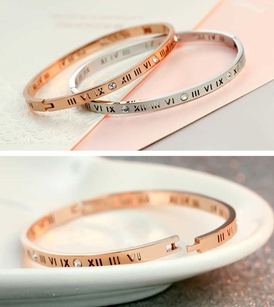 

bangle 2023 new style silver rose 18k gold 316l stainless steel screw bangle bracelet with screwdriver and original dust bag screws never lo, Black