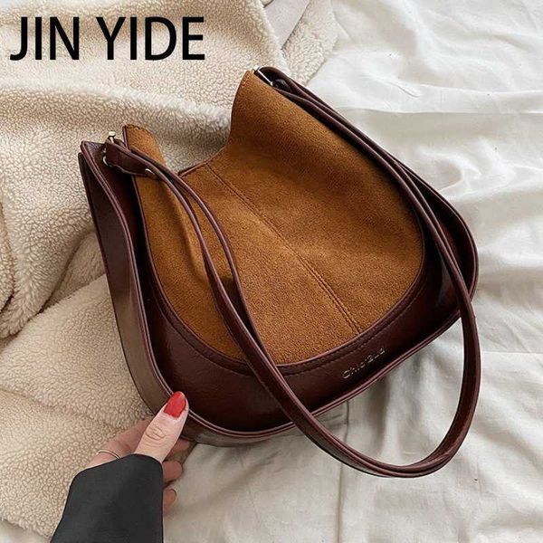 

shoulder bags jin yide vintage bucket bags for women 2023 nubuck pu leather shoulder bag new luxury brand trend fashion handbags small bolsa