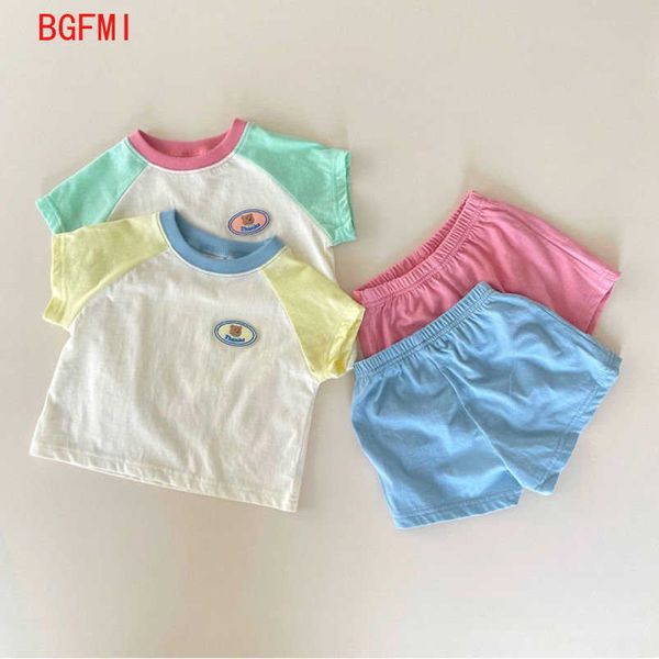 

clothing sets summer infant boy girl 100% cotton short-sleeved t-shirtandshorts 2pcs set korean kids casual sports suit children clothes 1-8, White