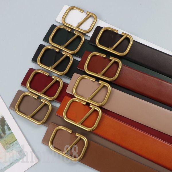 

mens designer belt leather belt wide plated gold buckle dress accessories ordinary cintura classic cowhide womens belt black adjustable size, Black;brown