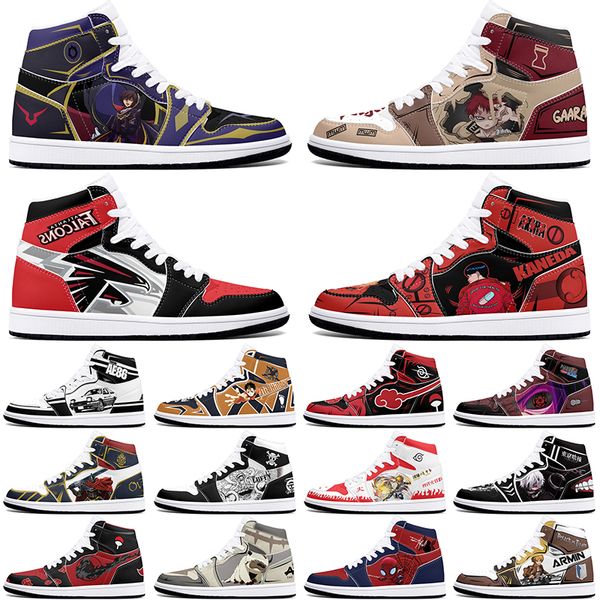 

DIY classics customized shoes sports basketball shoes 1s men women antiskid anime Versatile fashion figure sneakers 36-48 372018