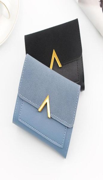 

women039s short card bag small wallet three fold wallet women039s multi card position mini card cover4066181, Red;black