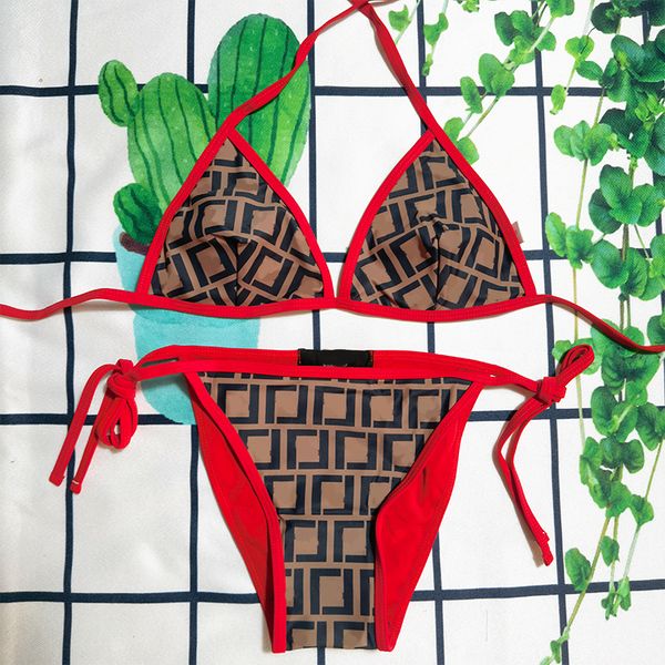 

classic designer womens bikini summer fashion swimsuit classic print pattern 2 piece swimwear set holiday beach bathing suit women bikinis 2, White;black