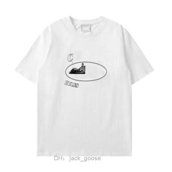 

men's designer t shirt mens summer round neck womens short sleeve letter print cotton shirts corteiz high street clothes 8 2au3, White;black