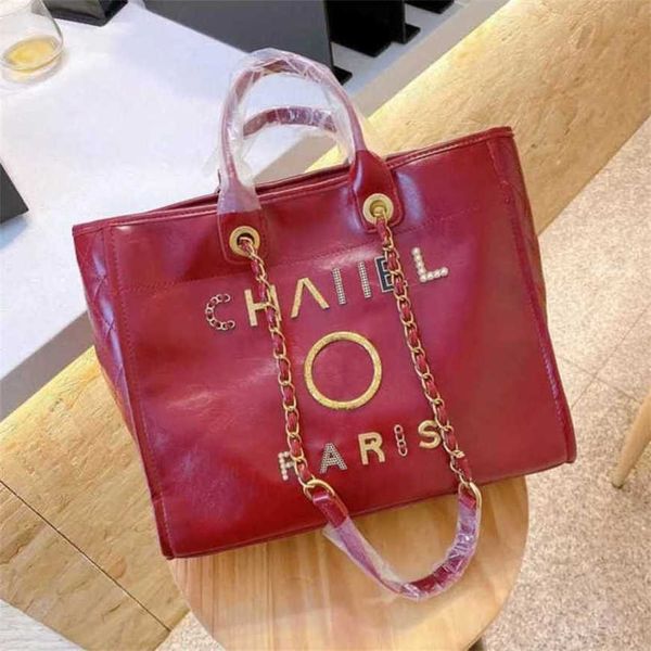

80% off handbags women's luxury classics beach designers metal pearl letter badge tote bag small leather large female chain wallet back