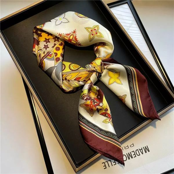 

fashion presbyopia designer letters print floral silk scarf headband for women long handle bag scarves paris shoulder tote luggage ribbon he, Blue;gray