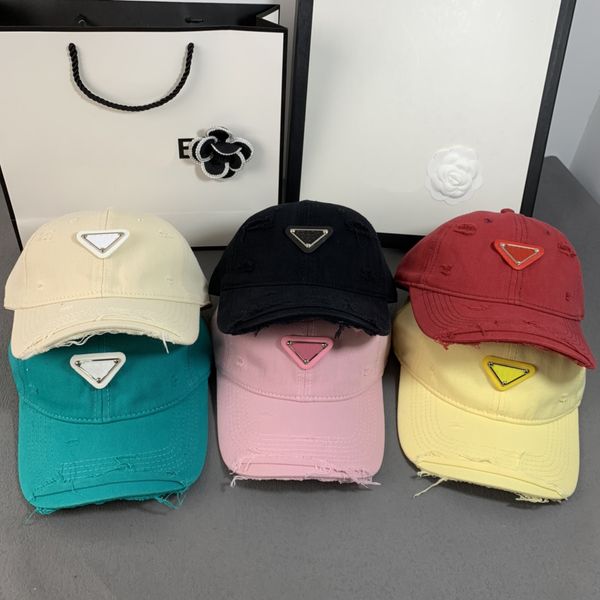 

frayed ball caps designer letter p luxury women light color solid ball caps street summer hats, Blue;gray