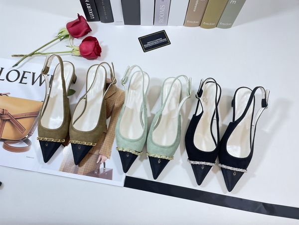 

designer 7cm women party wedding dress shoes cctiy kitten heels bowknot slingback sandals summer womens designer shoes pointed toes pumps da, Black