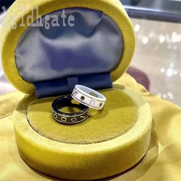 

hyperboles 18k plated gold ring engagement rings for womens ceramics g double metals letter chic yellow planet jewellry star designer ring m, Silver
