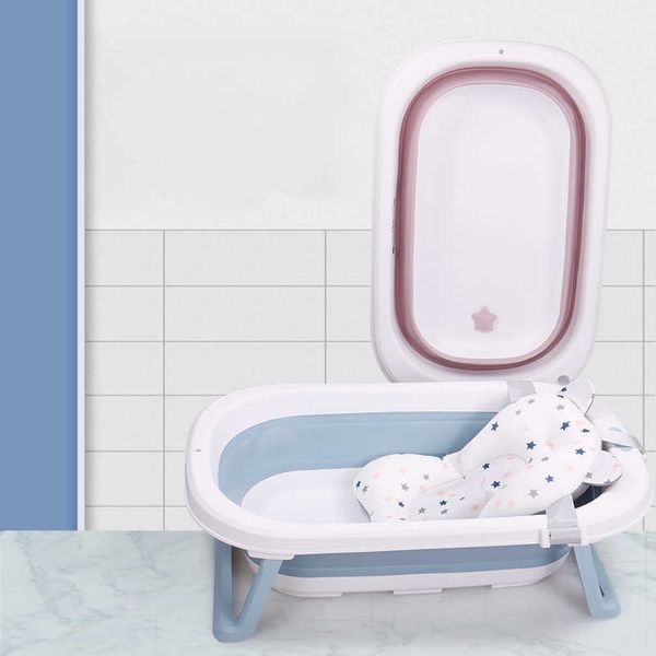 

bathing tubs seats foldable baby take a bath non-slip foot bath bucket folding portable pet dog cat bathtub bathroom laundry basket p230417