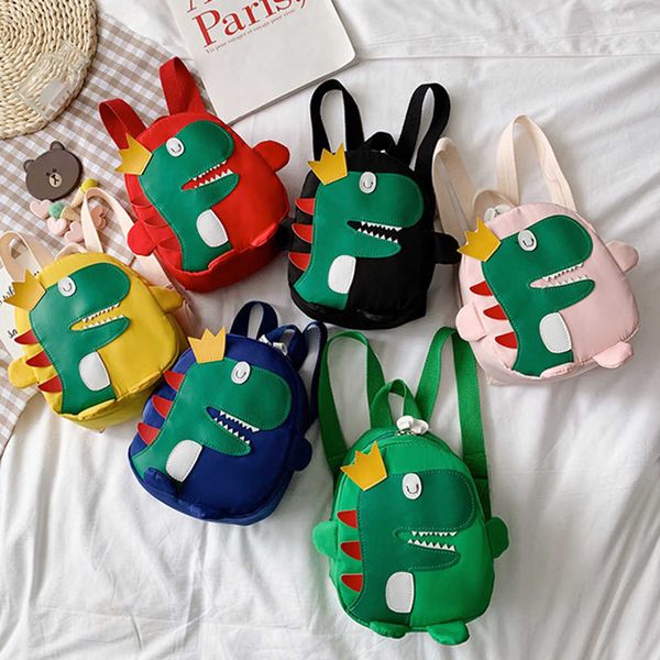 

backpacks nylon children backpacks kindergarten schoolbag cartoon dinosaur boys girls nursery toddler cute rucksack 2-6 years kids 2022 w041
