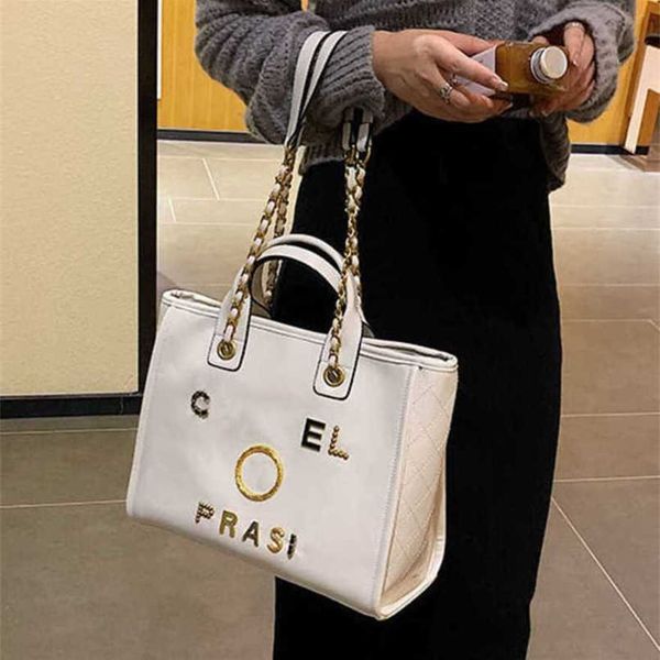 

60% off handbags luxury classics women's beach metal pearl letter badge tote bag small leather large female chain wallet backpack 4vma