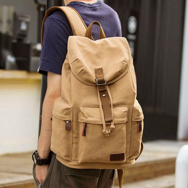 

backpacks large capacity rucksack man canvas backpack for men luggage travel bag bucket shcool lapbags boys backpacks female with usb w0418