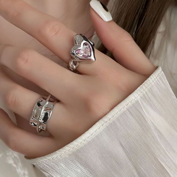

rings for women promise rings designer ring band rings for man women fashion temperament simplicity trend accessories engagement rings coupl, Silver