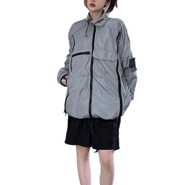 

Topstoney Men's Jackets Designer Brand Mens Jacket Island Metal Nylon Womens Sun Proof European And American Thin Sports Clothes, Black