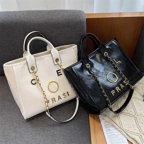

80% off women's handbags luxury beach designers metal pearl letter badge tote bag small leather large female chain wallet backpack dgyk