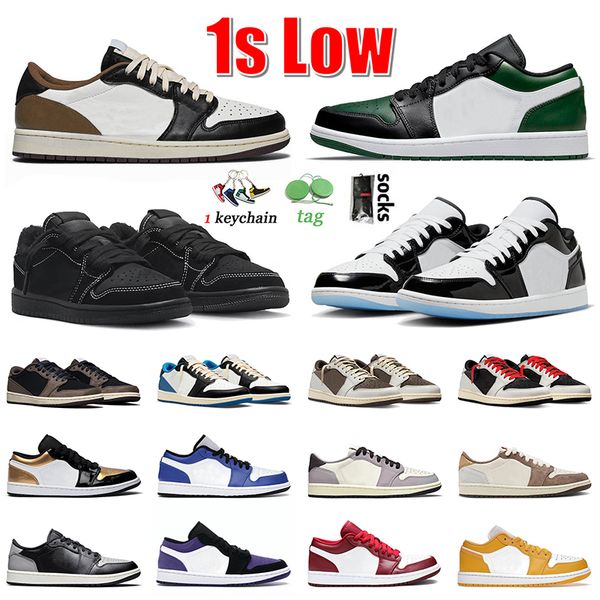 

outdoor 1s low basketball jumpman 1 shoes for men women green toe black phantom concord ts fragment reverse mocha olive 5.0 gold sneakers me, White;red
