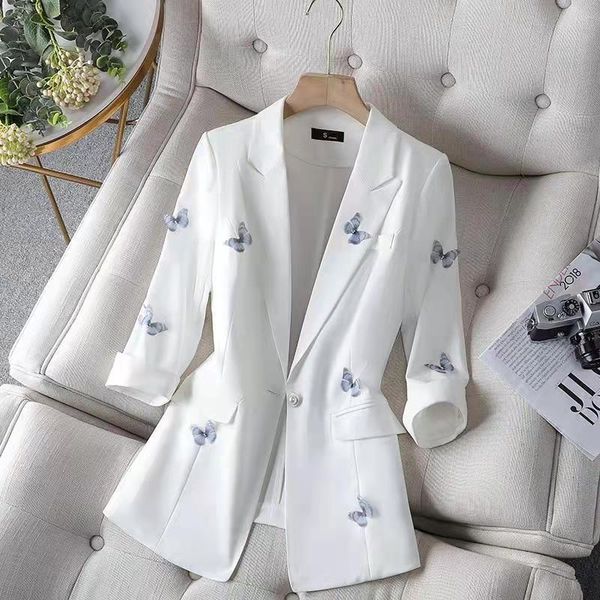 

women's suits blazers blazer thin office suit jacket summer korean version fashion design sense butterfly vacation leisure zredara 2304, White;black