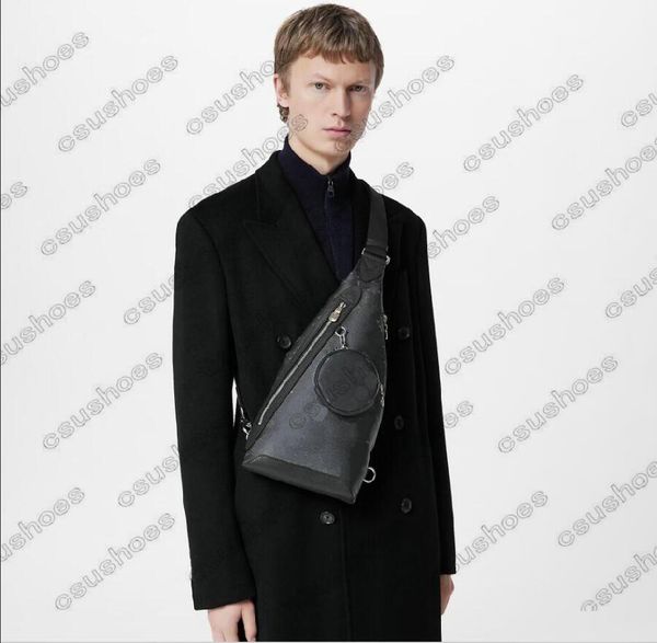 

classic duo sling bag m30936 neon yellow men's designer backpack m30945 monograms taiga leather crossbody zipped pocket designer bag wi